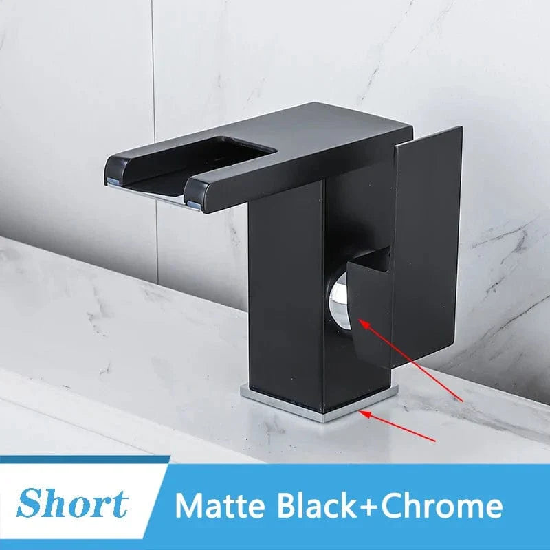 Robinet Lavabo Haut LED Température Visible Style Contemporain – Solvane