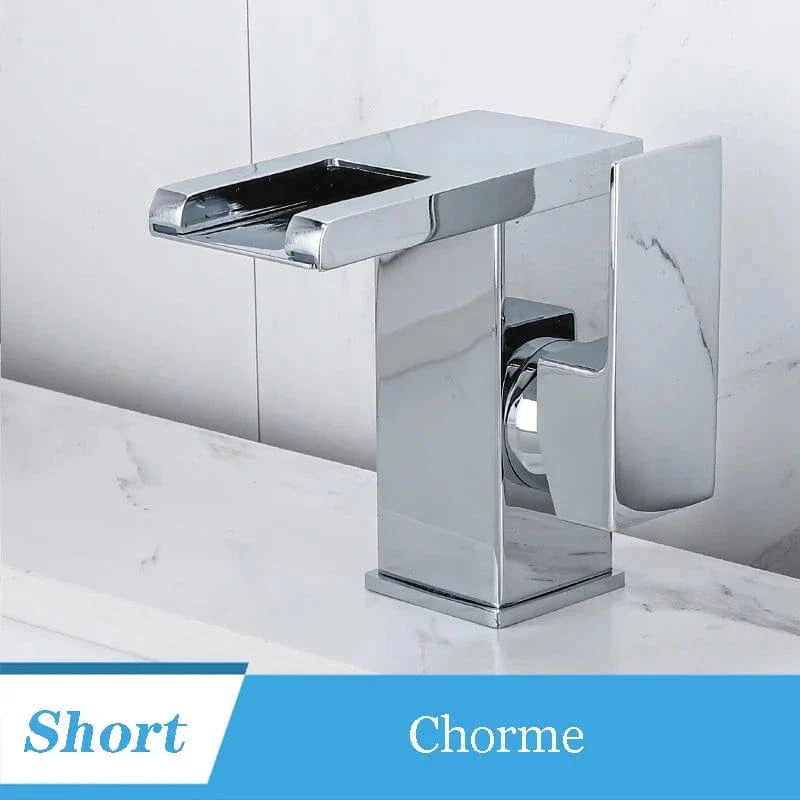 Robinet Lavabo Haut LED Température Visible Style Contemporain – Solvane