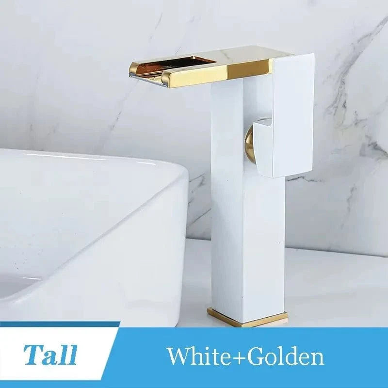 Robinet Lavabo Haut LED Température Visible Style Contemporain – Solvane