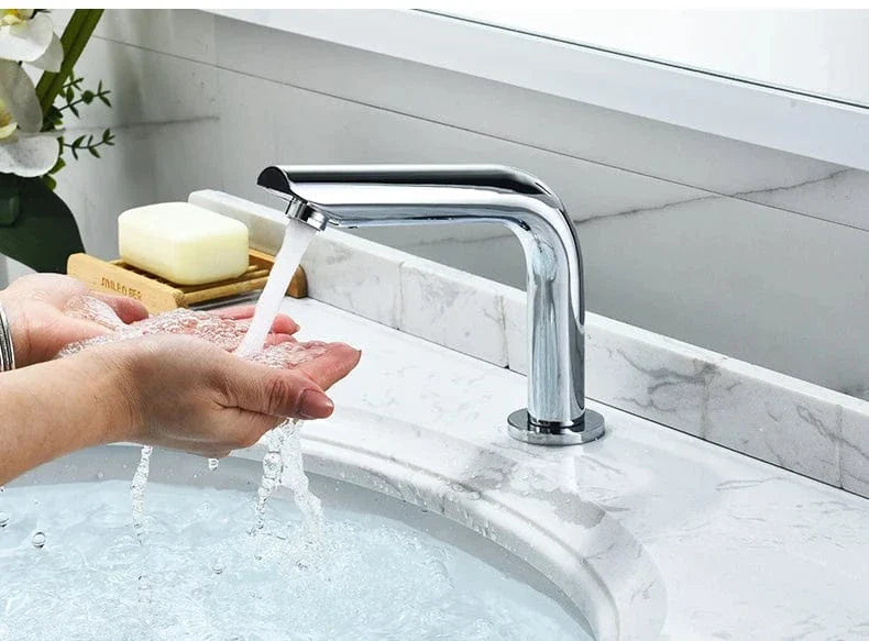 Robinet Lavabo Infrarouge Sans Contact Détection Automatique Hygiène – Solvane