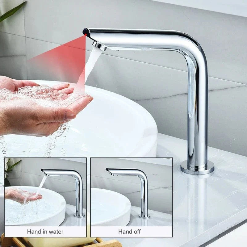 Robinet Lavabo Infrarouge Sans Contact Détection Automatique Hygiène – Solvane