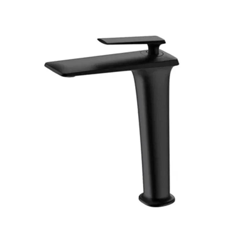 Robinet Lavabo Noir Mat et Or Rose Contraste Élégant – Kaléo