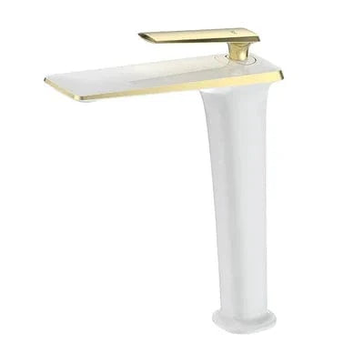 Robinet Lavabo Noir Mat et Or Rose Contraste Élégant – Kaléo