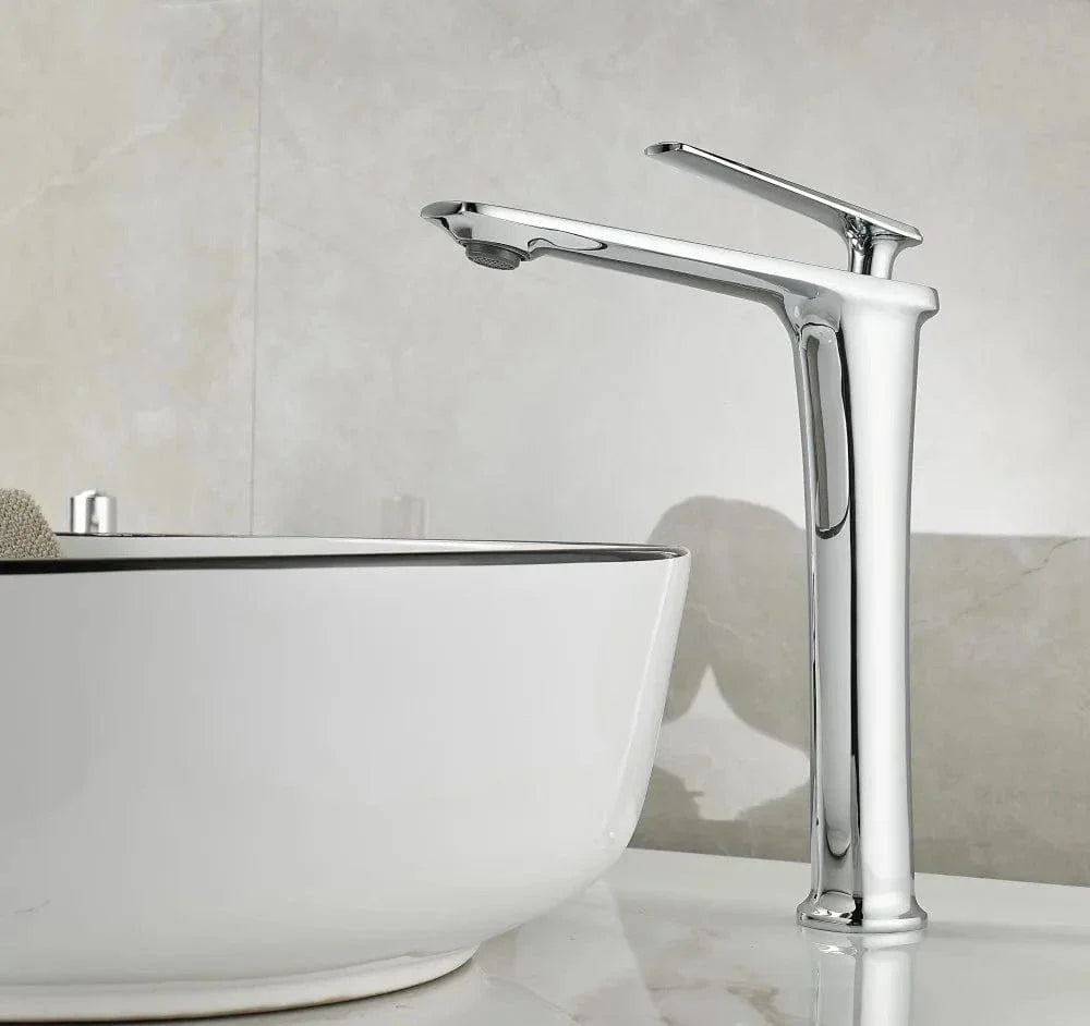 Robinet Lavabo Noir Mat et Or Rose Contraste Élégant – Kaléo
