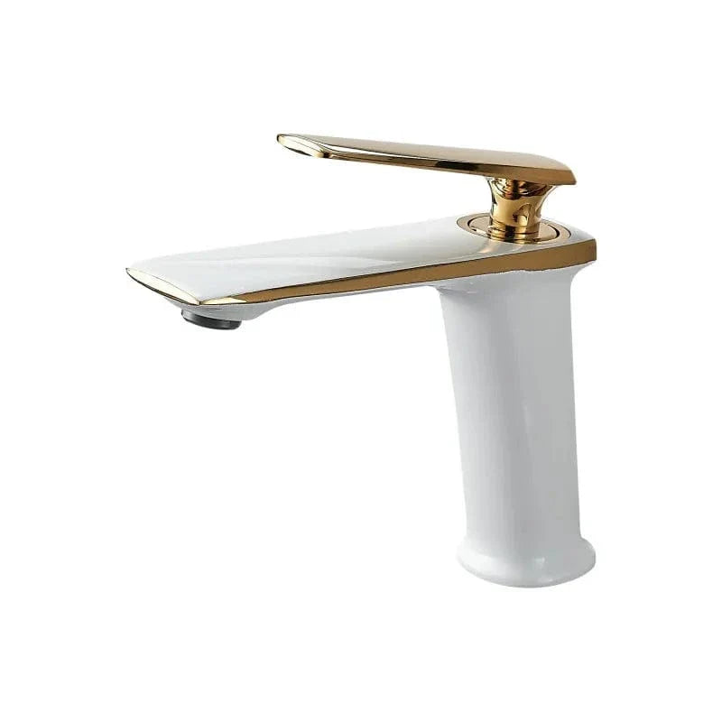 Robinet Lavabo Noir Mat et Or Rose Contraste Élégant – Kaléo