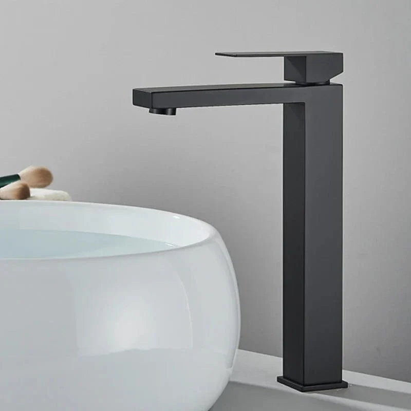 Robinet Lavabo Noir Mat Design Contemporain Anti-Traces – Solvane