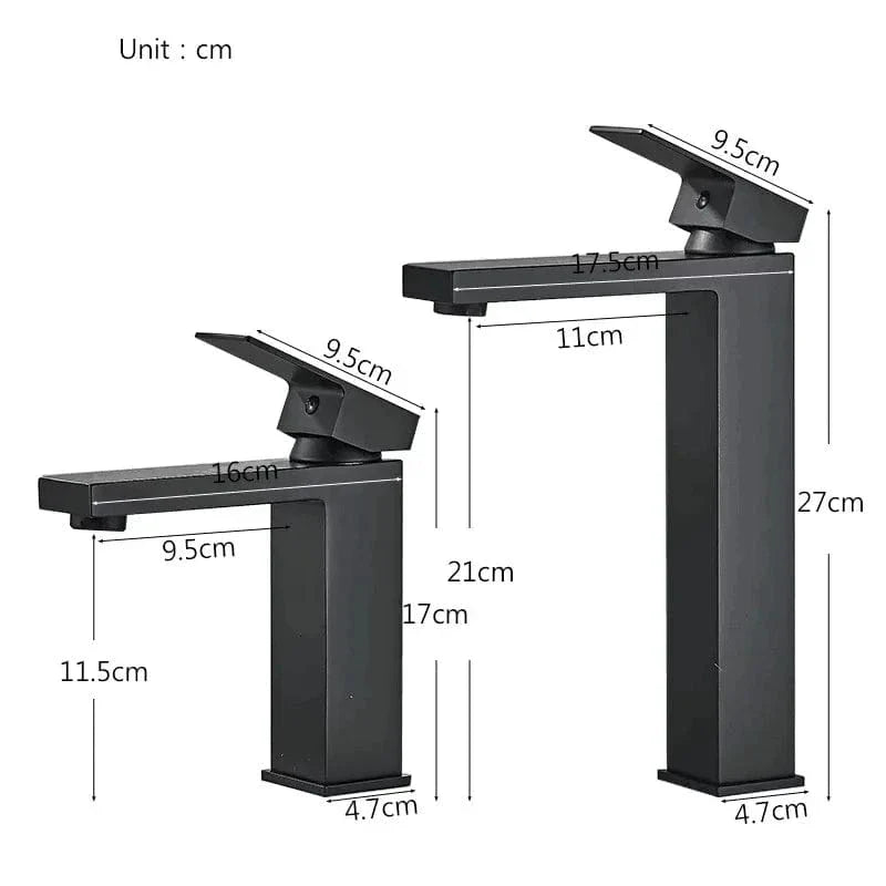 Robinet Lavabo Noir Mat Design Contemporain Anti-Traces – Solvane