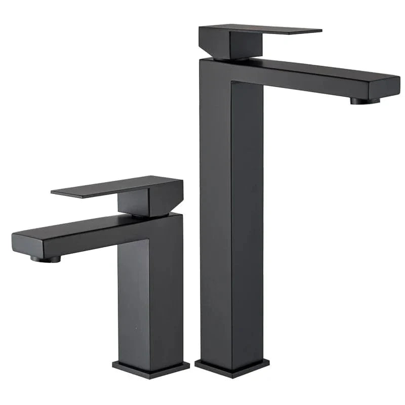 Robinet Lavabo Noir Mat Design Contemporain Anti-Traces – Solvane