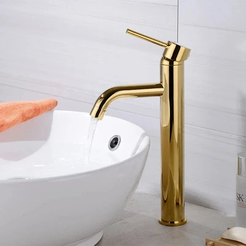 Robinet Lavabo Or Brossé Allure Luxe Finition Résistante – Solvane