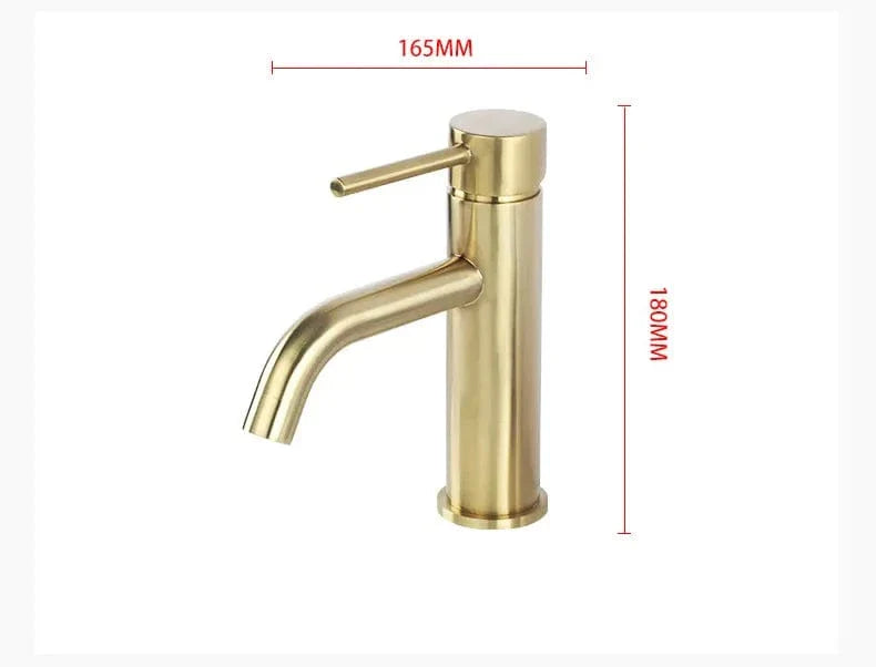 Robinet Lavabo Or Brossé Allure Luxe Finition Résistante – Solvane