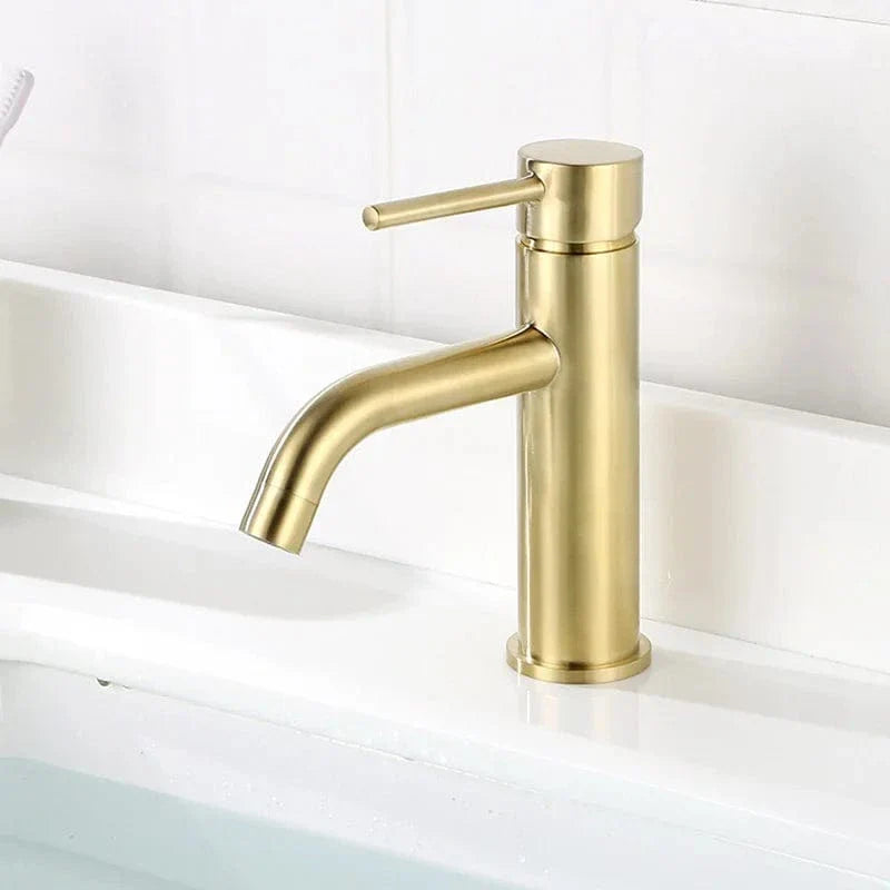 Robinet Lavabo Or Brossé Allure Luxe Finition Résistante – Solvane