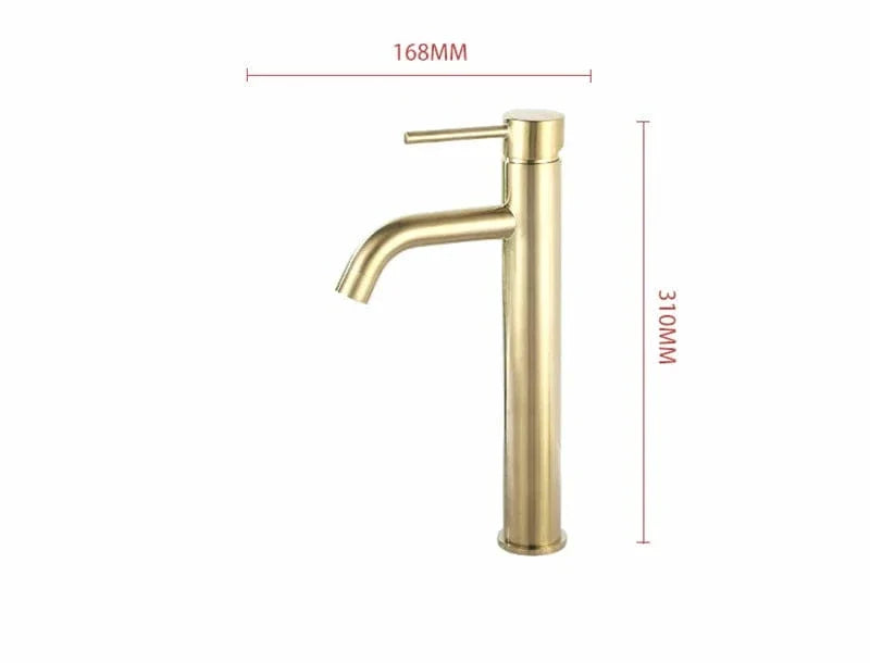 Robinet Lavabo Or Brossé Allure Luxe Finition Résistante – Solvane
