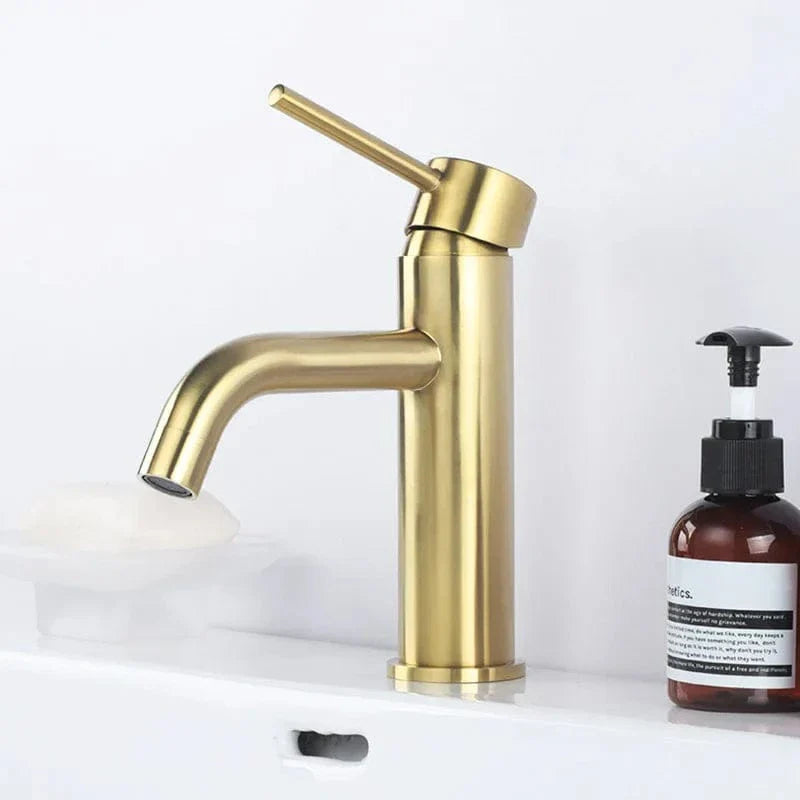 Robinet Lavabo Or Brossé Allure Luxe Finition Résistante – Solvane