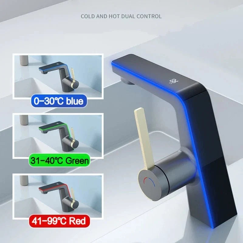 Robinet Lavabo LED Écran de Température Contrôle Visuel Immédiat – Solvane