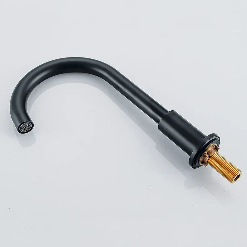 Robinet Mélangeur 3 Trous Noir Finition Mate Salle de Bain Moderne – Solvane