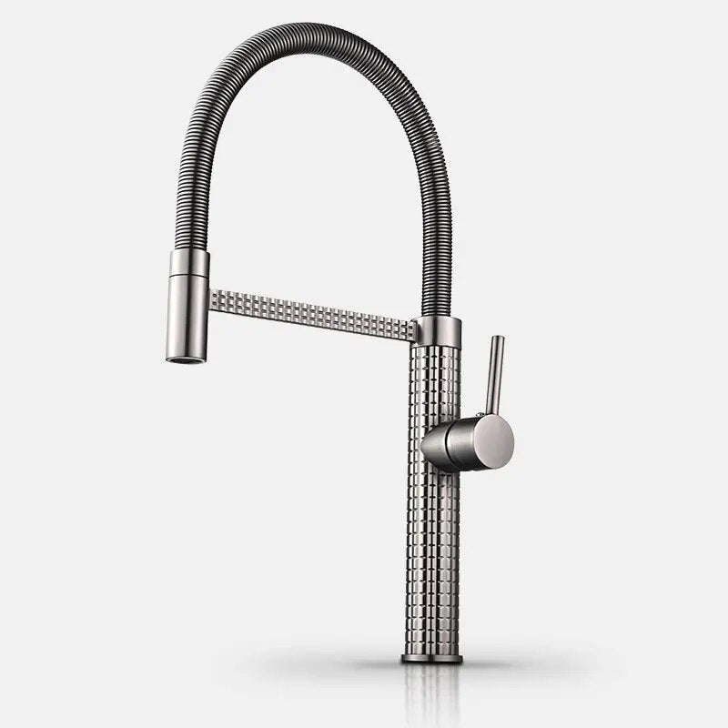 Robinet Mitigeur Cuisine Motif Sculpté Chromé Relief Décoratif – Cuvéa