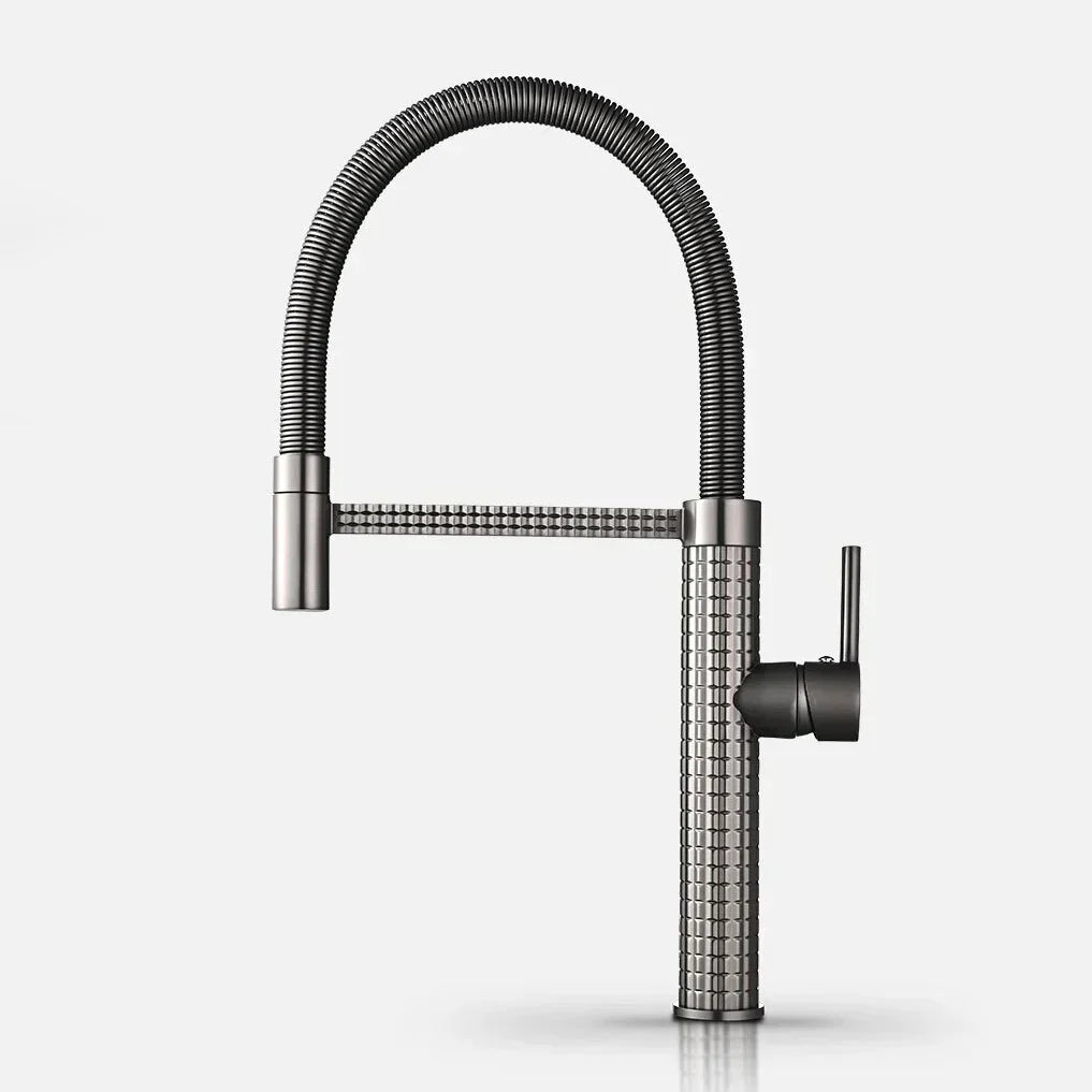 Robinet Mitigeur Cuisine Motif Sculpté Chromé Relief Décoratif – Cuvéa