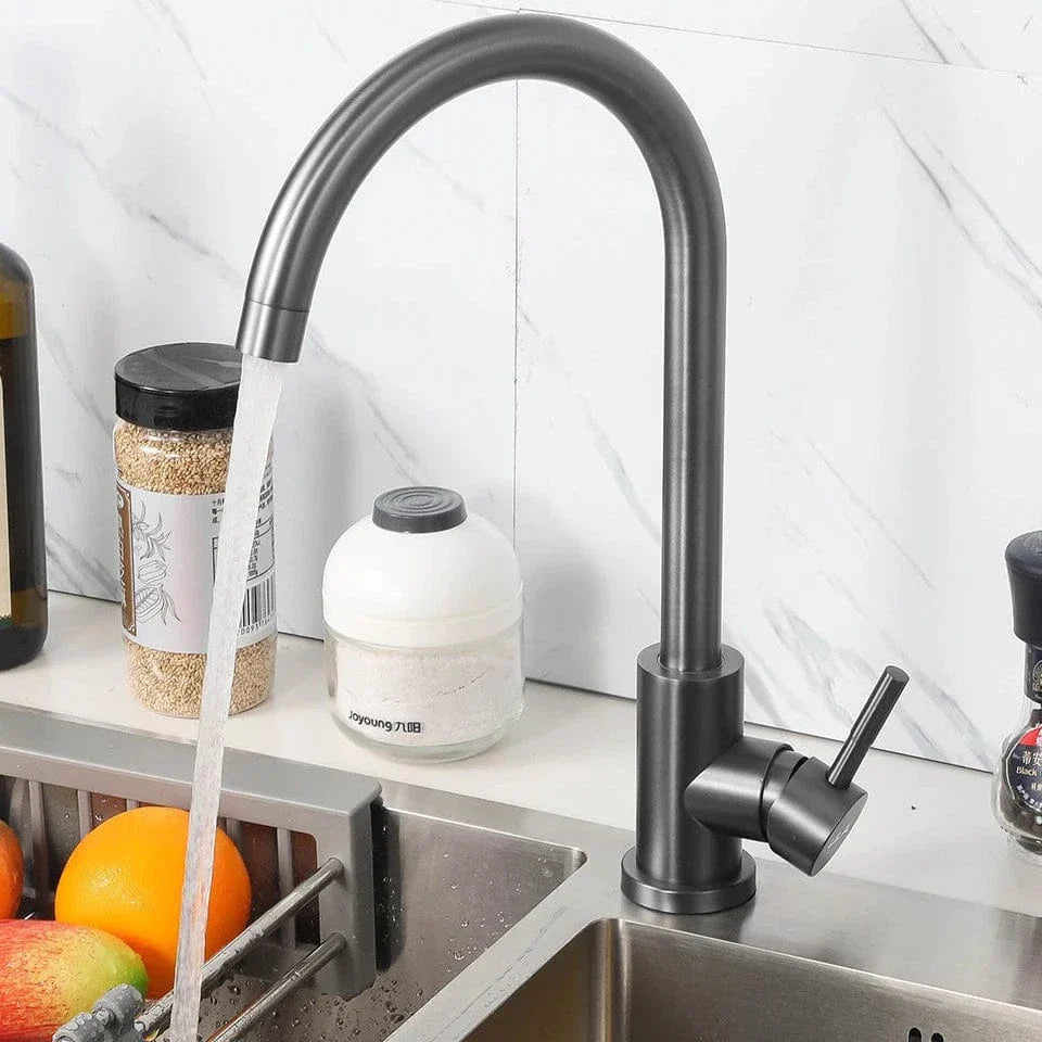 Robinet Cuisine Inox Rotation 360° Performance et Élégance – Cuvéa