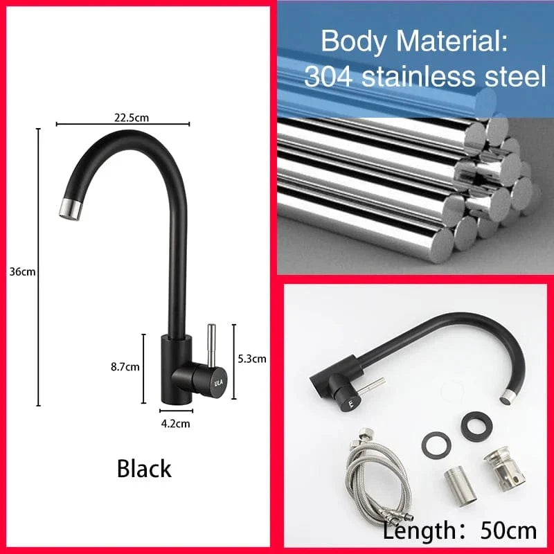 Robinet Cuisine Inox Rotation 360° Performance et Élégance – Cuvéa