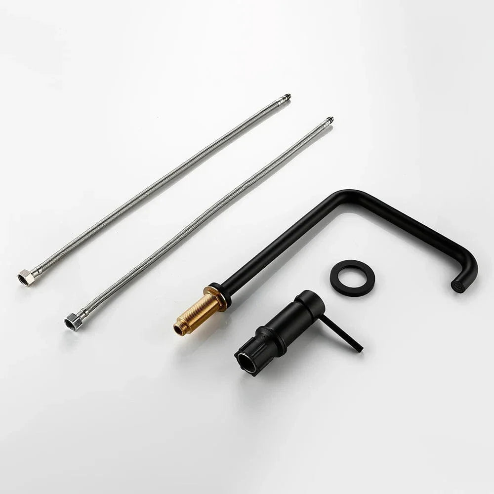 Robinet Cuisine Noir Mat Laiton Massif Rotation 360° Robuste – Cuvéa