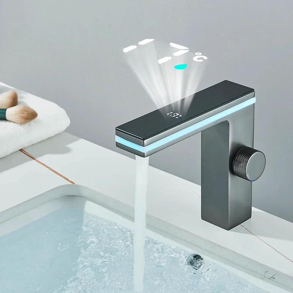 Robinet Mitigeur Lavabo Thermostatique Affichage Numérique Précis – Thermya
