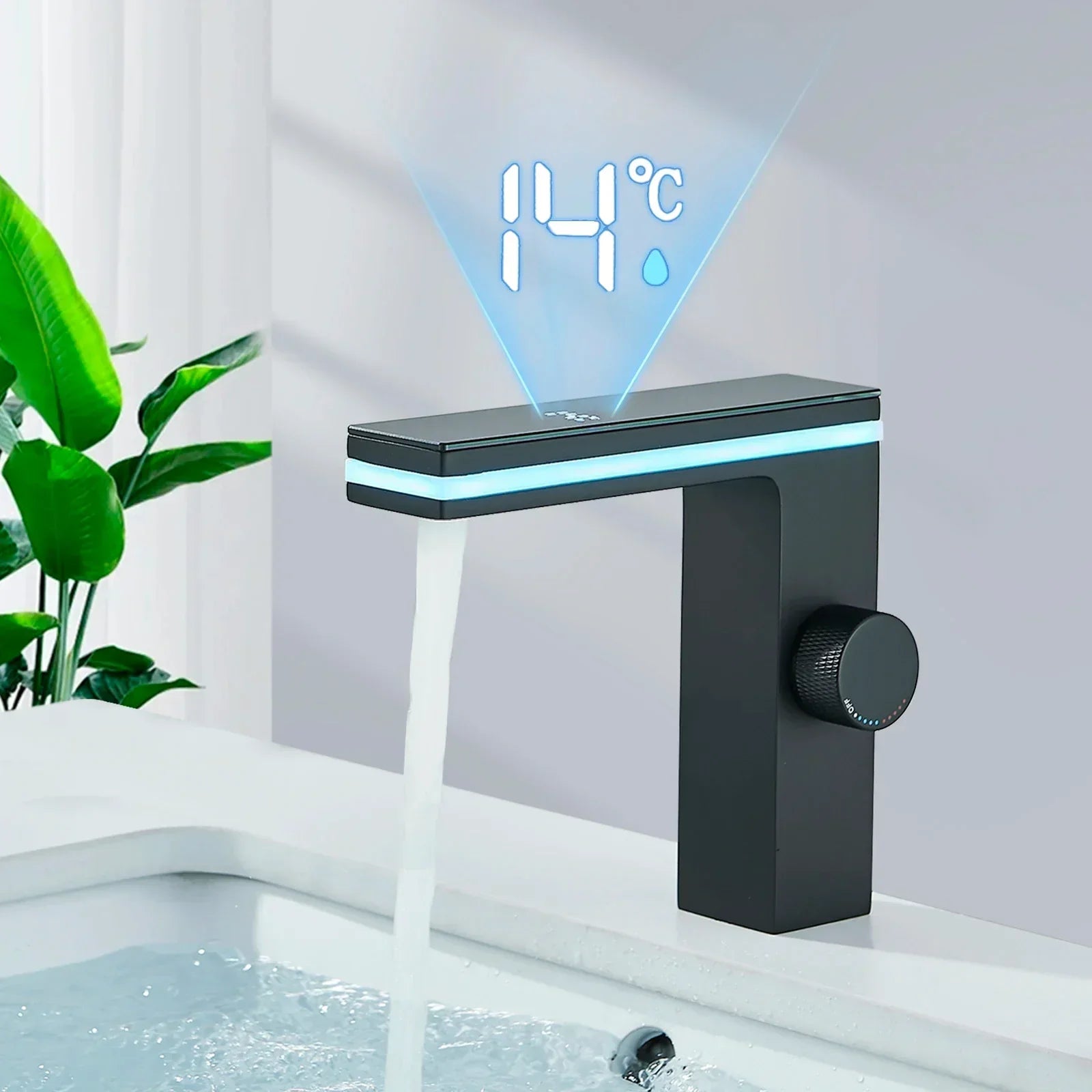 Robinet Mitigeur Lavabo Thermostatique Affichage Numérique Précis – Thermya