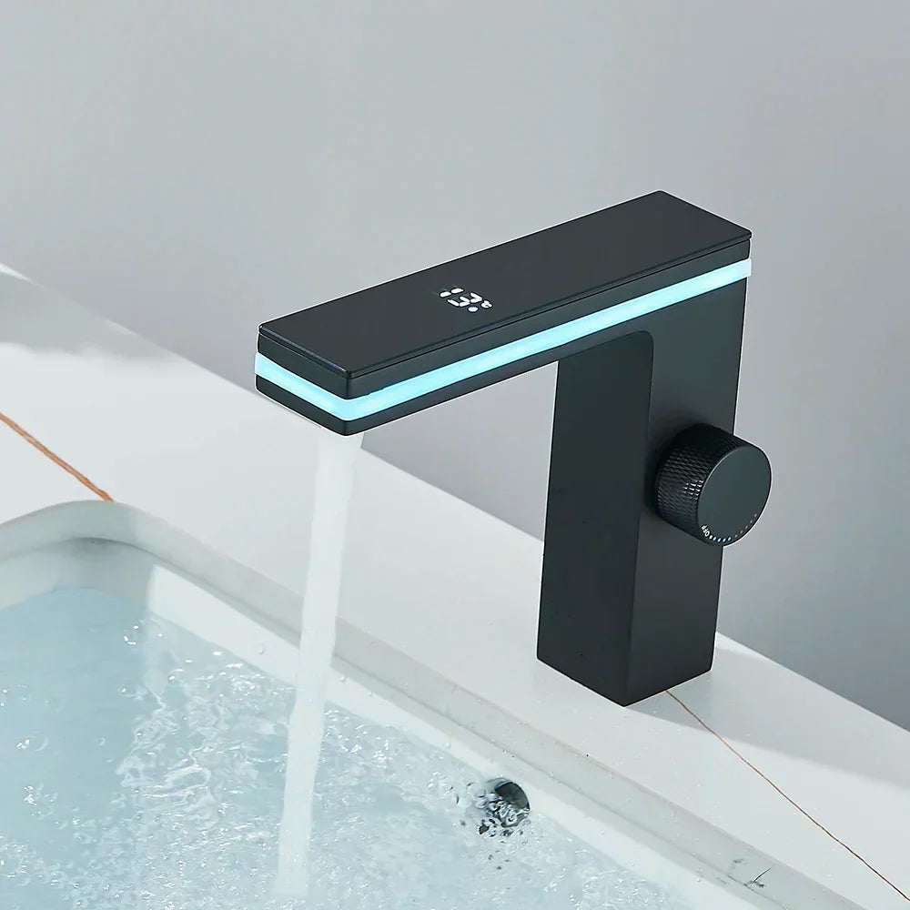 Robinet Mitigeur Lavabo Thermostatique Affichage Numérique Précis – Thermya
