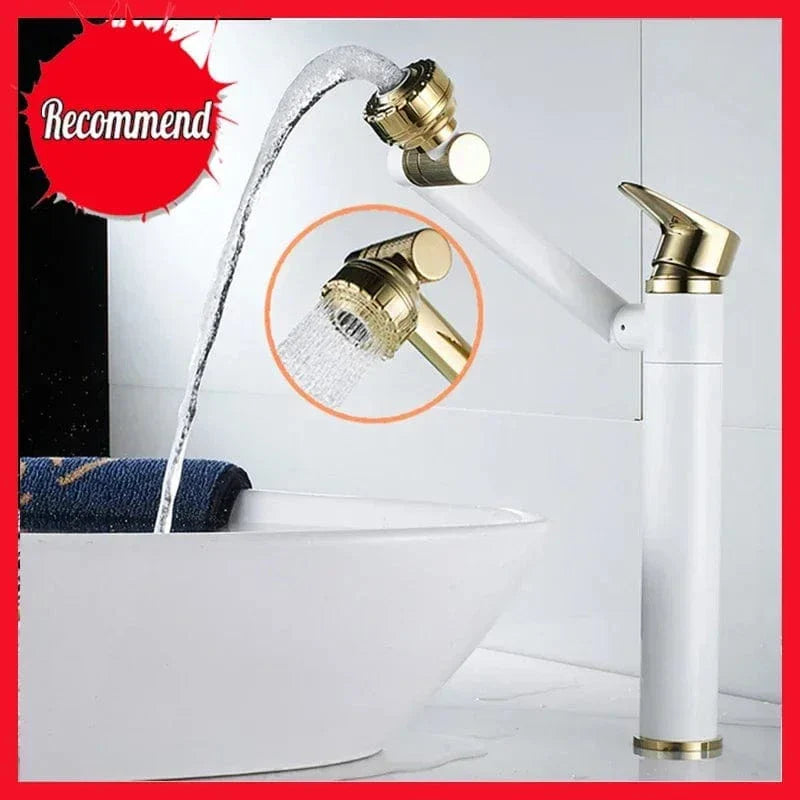Robinet Lavabo Chromé Rotatif 1080° Jet Orientable Partout – Solvane