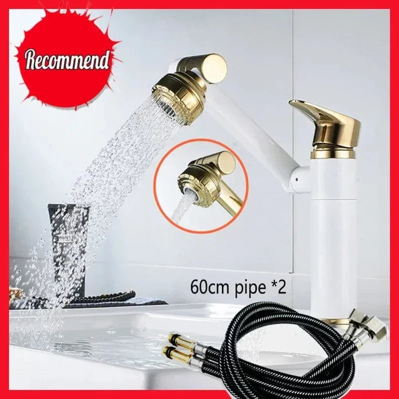 Robinet Lavabo Chromé Rotatif 1080° Jet Orientable Partout – Solvane