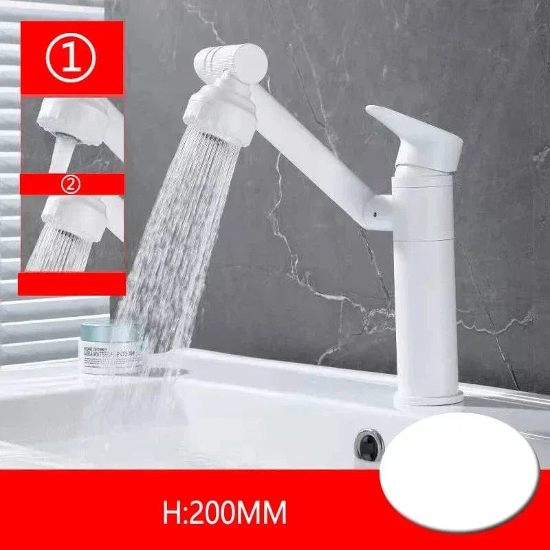 Robinet Lavabo Chromé Rotatif 1080° Jet Orientable Partout – Solvane