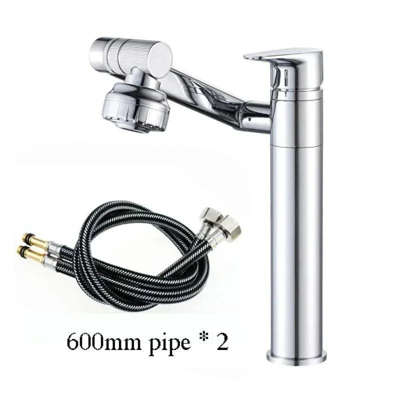 Robinet Lavabo Chromé Rotatif 1080° Jet Orientable Partout – Solvane
