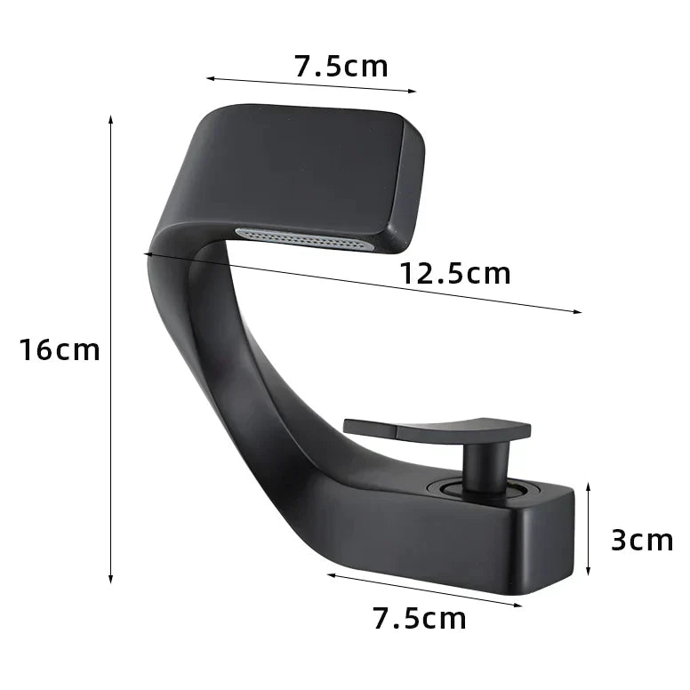 Mitigeur Lavabo Penché Noir Laiton Premium Éclat Contemporain – Solvane