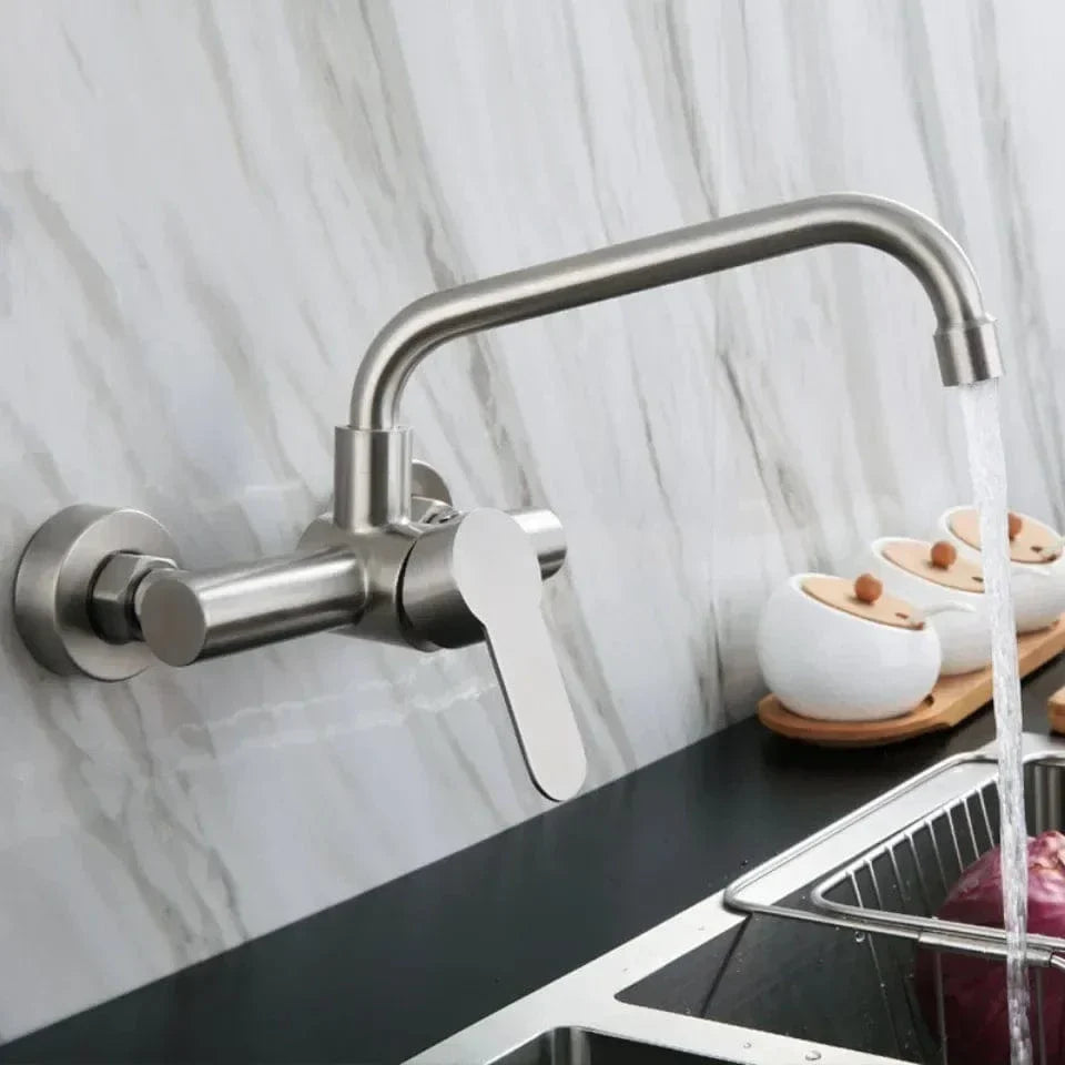 Robinet Mural Cuisine Inox Durable Design Moderne Épuré – Cuvéa