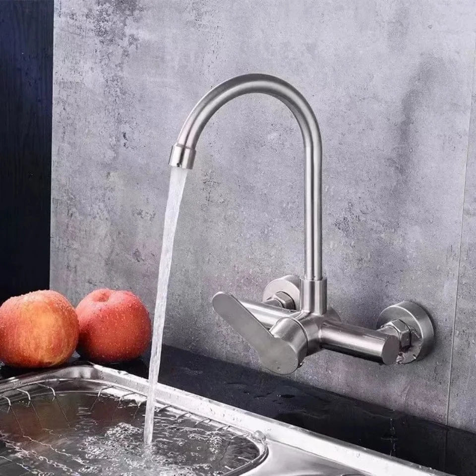 Robinet Mural Cuisine Inox Durable Design Moderne Épuré – Cuvéa