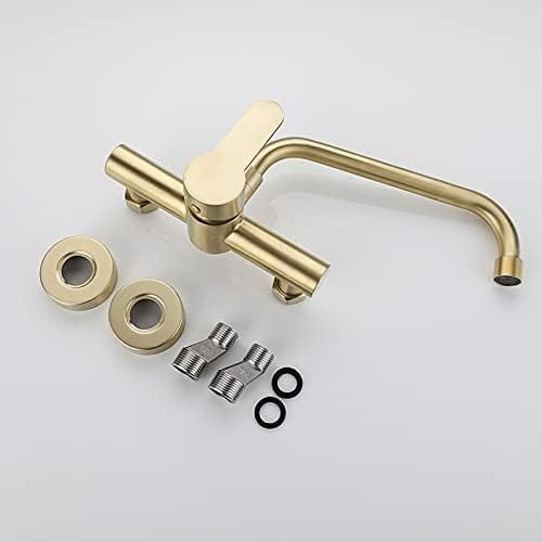 Robinet Mural Évier Inox Brossé Bec Rotatif Nettoyage Facile – Cuvéa