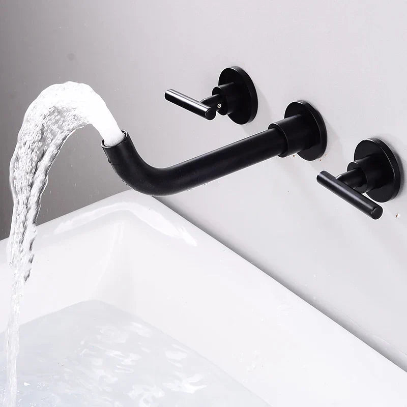 Robinet Mural Lavabo Design Moderne Espace Maximisé Durable – Solvane