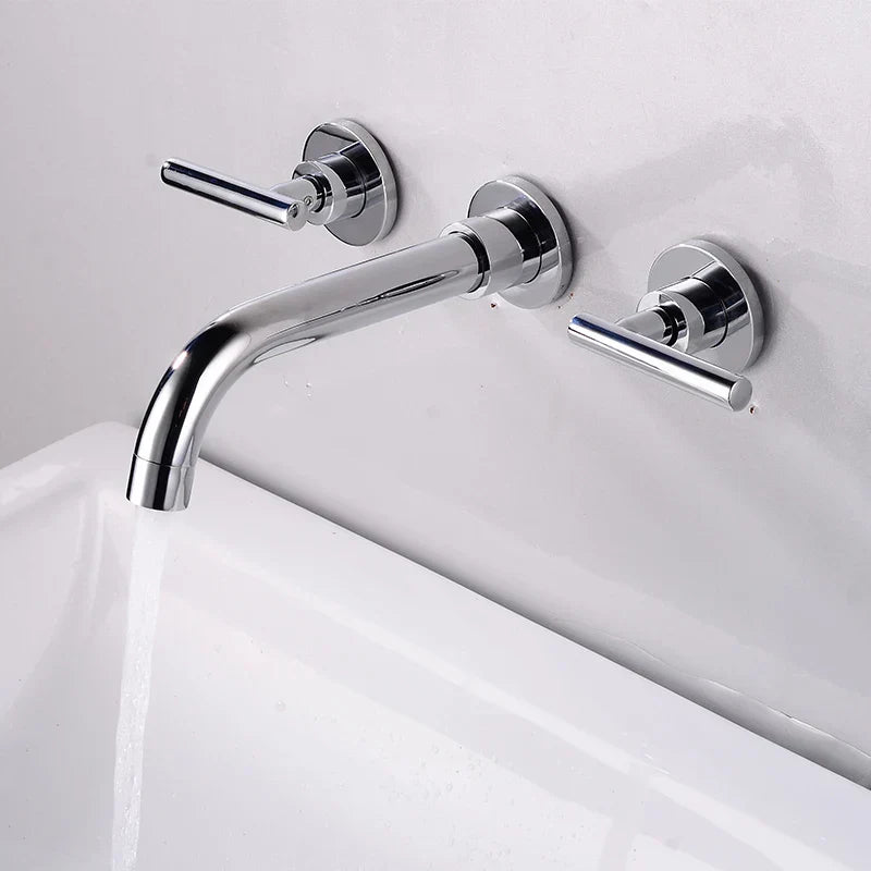 Robinet Mural Lavabo Design Moderne Espace Maximisé Durable – Solvane