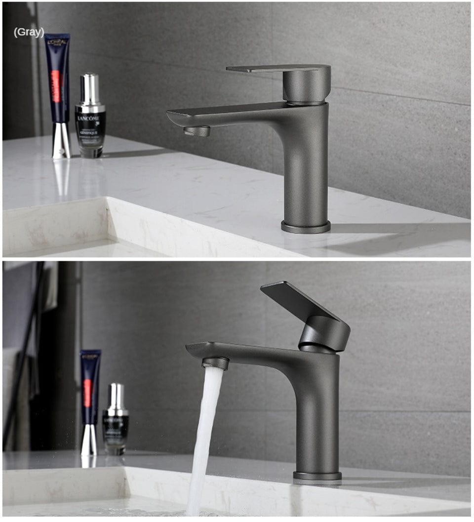 Robinet Lavabo Noir Moderne Ligne Raffinée Finition Mate – Solvane