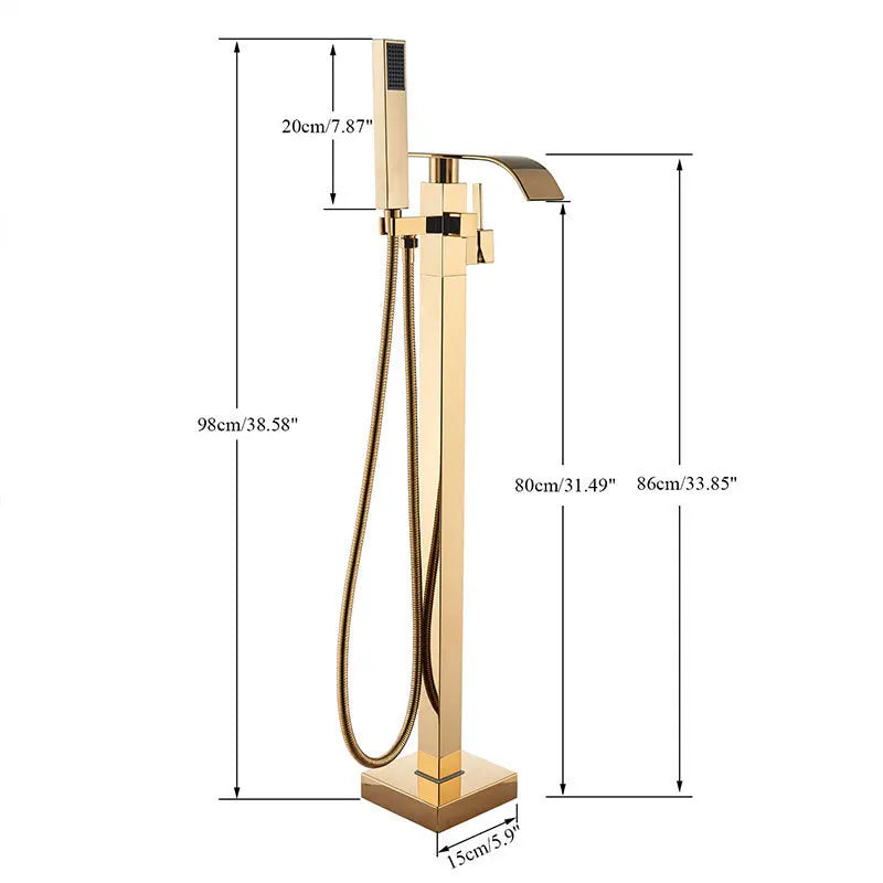 Robinet Baignoire Îlot Chromé Premium Installation Autonome – Vertane