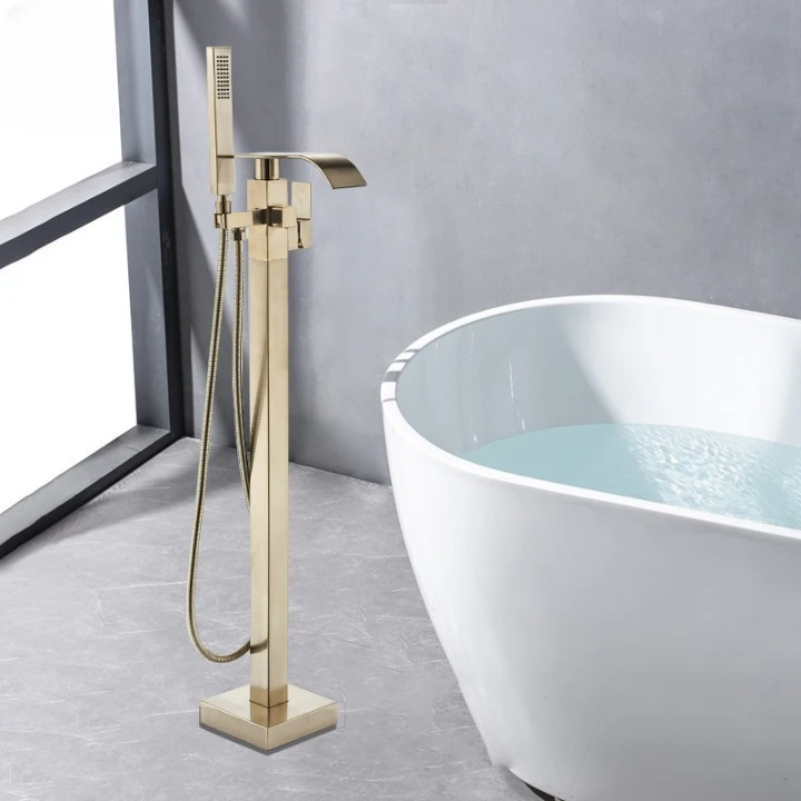 Robinet Baignoire Îlot Chromé Premium Installation Autonome – Vertane