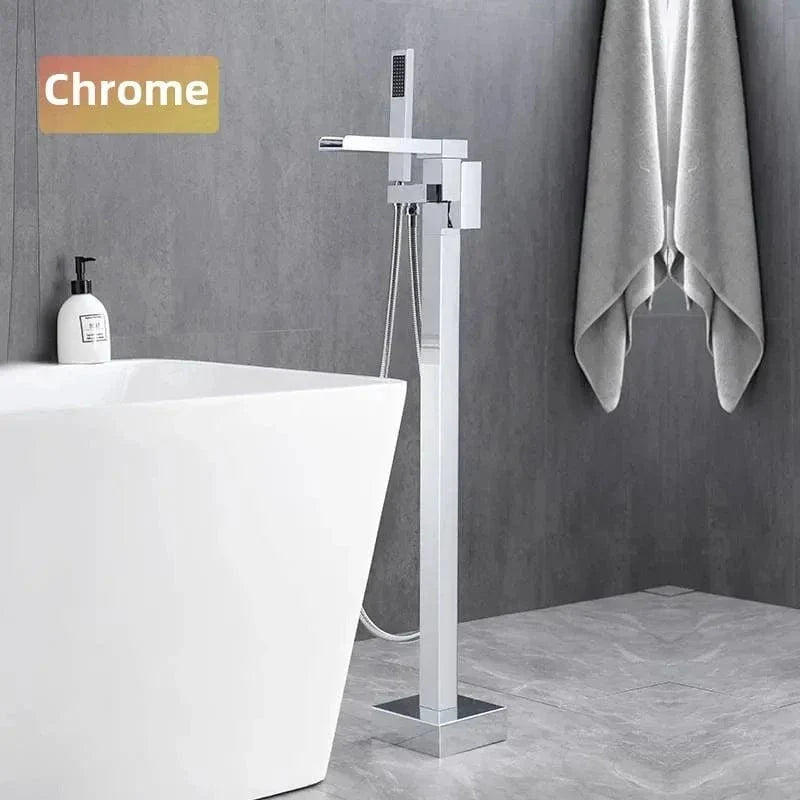 Mitigeur Baignoire Îlot Cascade Finition Brossée Élégance et Confort – Vertane