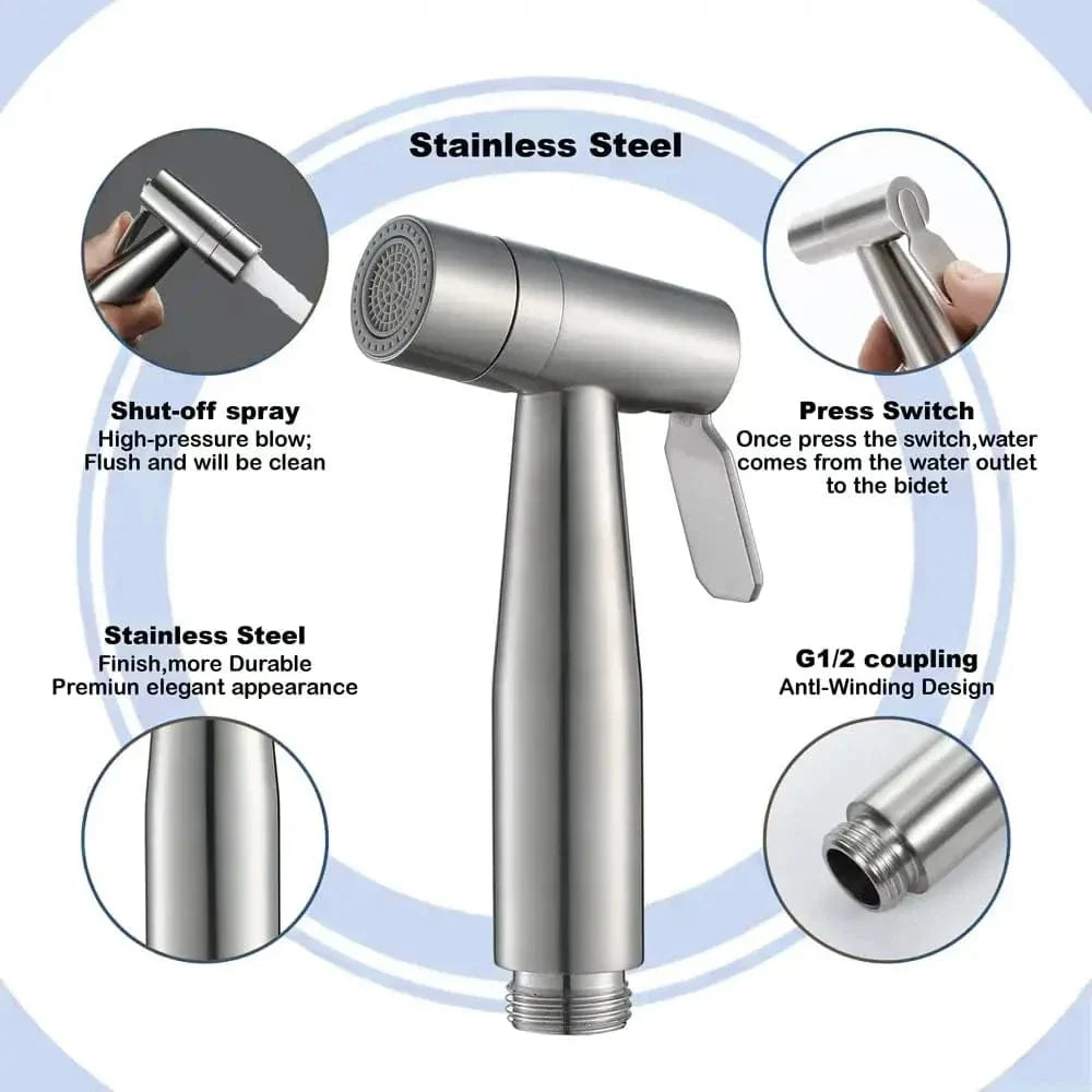 Robinet Douchette Bidet Inox Hygiène Simple et Élégante – Purelia