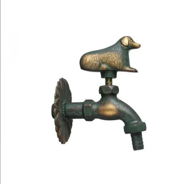 Robinet Jardin Mural Laiton Antique Motif Animal Décor Extérieur – Terravia