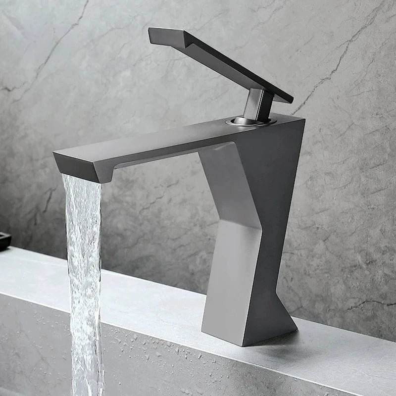 Robinet Lavabo Cascade Chromé Flux Large Élégance Moderne – Solvane