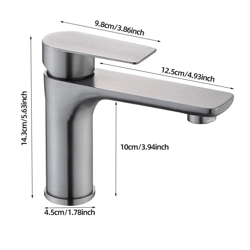 Robinet Lavabo Inox Durable Élégance Discrète Entretien Facile – Solvane