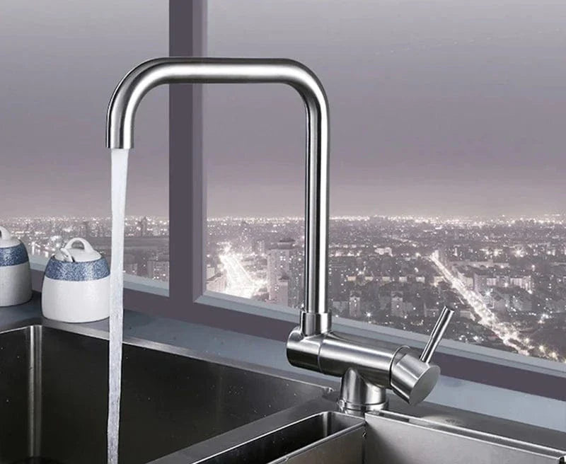 Robinet Cuisine Rabattable Inox 360° Se Range Sous la Fenêtre – Cuvéa