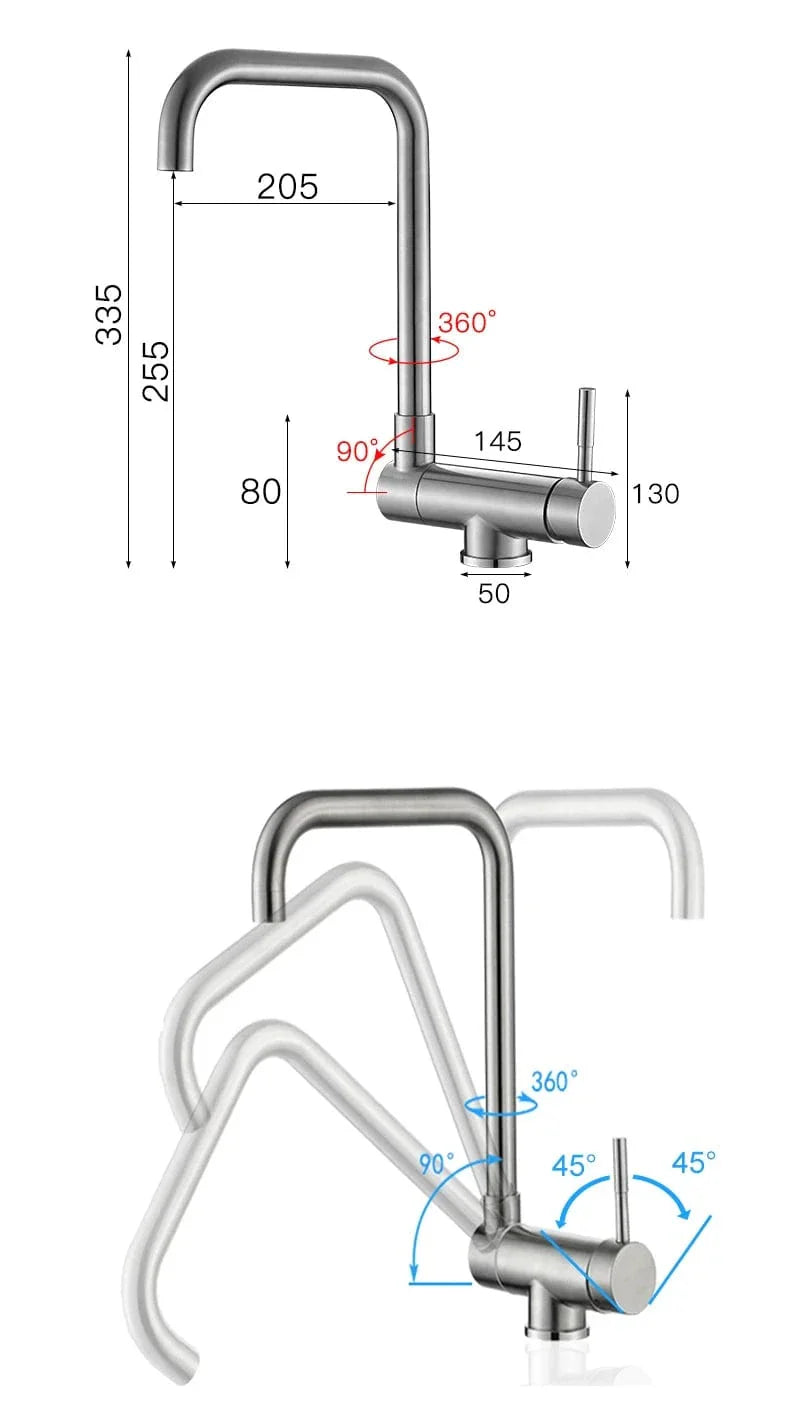 Robinet Cuisine Rabattable Inox 360° Se Range Sous la Fenêtre – Cuvéa
