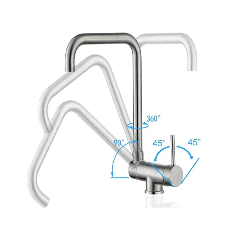 Robinet Cuisine Rabattable Inox 360° Se Range Sous la Fenêtre – Cuvéa