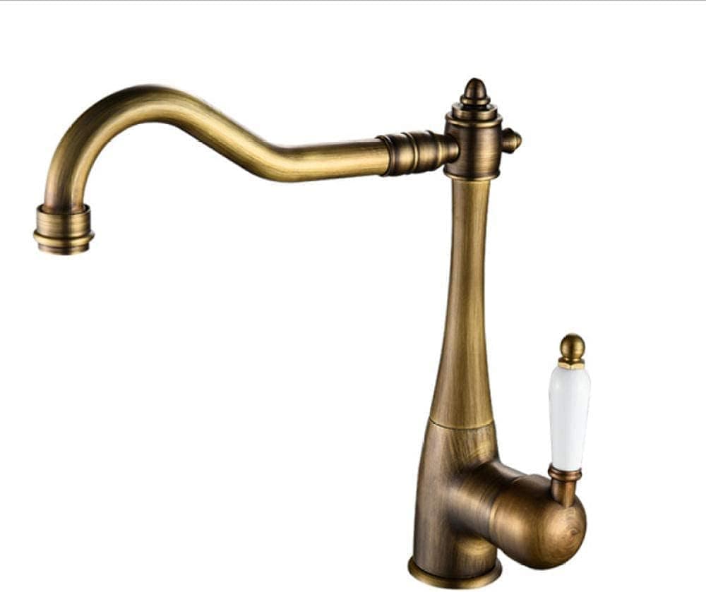 Robinet Cuisine Rétro Laiton Brossé Pivotant 360° Charme Ancien – Cuvéa