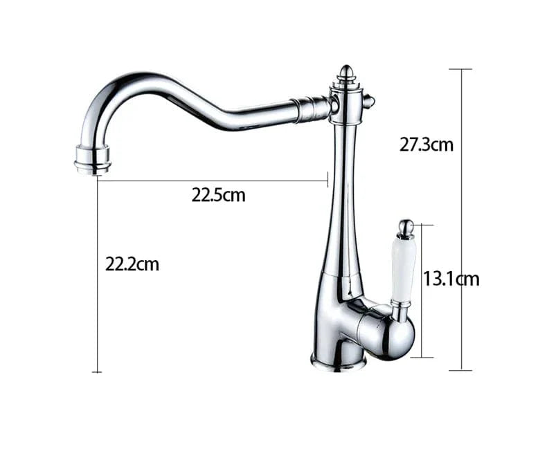 Robinet Cuisine Rétro Laiton Brossé Pivotant 360° Charme Ancien – Cuvéa